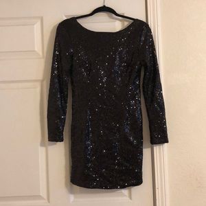 BLACK SEQUIN DRESS